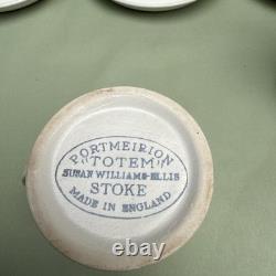 Rare service à café Portmeirion Totem blanc vintage rare Susan William Ellis de collection