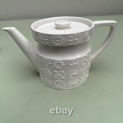 Rare service à café Portmeirion Totem blanc vintage rare Susan William Ellis de collection