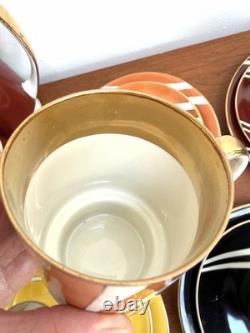 Rare service à café trio vintage des années 60 Cmielow Krokus Wincenty Potacki Pologne milieu du XXe siècle