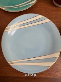 Rare service à café trio vintage des années 60 Cmielow Krokus Wincenty Potacki Pologne milieu du XXe siècle