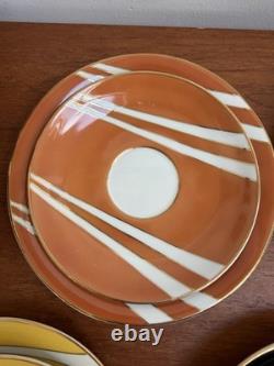 Rare service à café trio vintage des années 60 Cmielow Krokus Wincenty Potacki Pologne milieu du XXe siècle