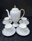 Rare Service &agrave; Caf&eacute; Vintage Wedgwood En Porcelaine Fine, D&eacute;cor April Colours W4147, Pour 4 Personnes, Tr&egrave;s Bon &eacute;tat, Angleterre