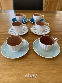 Rare service à thé/café vintage Susie Cooper Harlequin. Excellent état