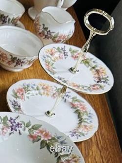 Rare service complet thé/café et dîner Paragon CountryLane en fine porcelaine osseuse, plus de 110 pièces