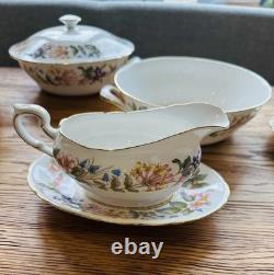 Rare service complet thé/café et dîner Paragon CountryLane en fine porcelaine osseuse, plus de 110 pièces