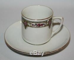 Richard Ginori, Italie Rose Garland, C1214 Vintage 15 Piece Café Set Pour 6