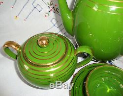 Richard Ginori Vert Et Or Vintage Set Café