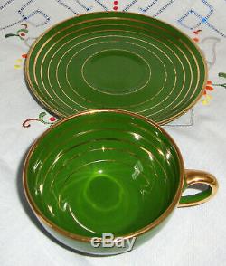 Richard Ginori Vert Et Or Vintage Set Café