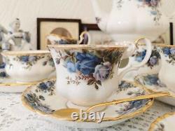 Royal Albert Moonlight Rose Vintage Tea Set, Ensemble De Café Bone China Porcelain Engl