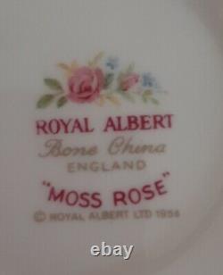 Royal Albert Moss Rose Cafe Set Vintage 1980's Fine Bone Vgc Chine Angleterre