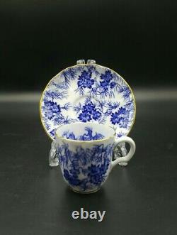 Royal Worcester 1930's Blue And White Gold Gilded Part Cafe Set