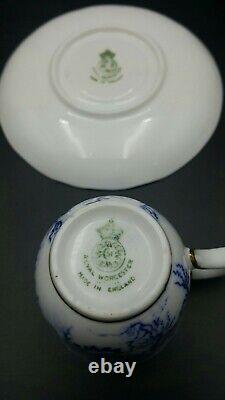 Royal Worcester 1930's Blue And White Gold Gilded Part Cafe Set