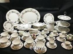 Royal Worcester June Garland 72pc Dinner Service Tea & Coffee Sets X 8 Ex Cond