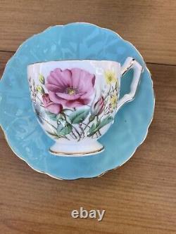 SERVICE À CAFÉ AYNSLEY EN PORCELAINE DE BONE VINTAGE, TASSES, SOUS-TASSES, JUG À LAIT ET SUCRIER