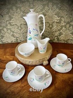 SERVICE À CAFÉ EN PORCELAINE STIG LINDBERG 9 PIÈCES (plus couvercle) Vintage
