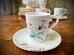 SERVICE À CAFÉ EN PORCELAINE STIG LINDBERG 9 PIÈCES (plus couvercle) Vintage