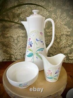 SERVICE À CAFÉ EN PORCELAINE STIG LINDBERG 9 PIÈCES (plus couvercle) Vintage