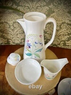 SERVICE À CAFÉ EN PORCELAINE STIG LINDBERG 9 PIÈCES (plus couvercle) Vintage