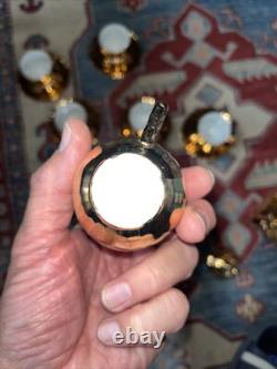 SERVICE À CAFÉ VINTAGE EN CHINE EPIAG AVEC BRILLANCE D'OR X6 Tchécoslovaquie, Cruche, Sucrier