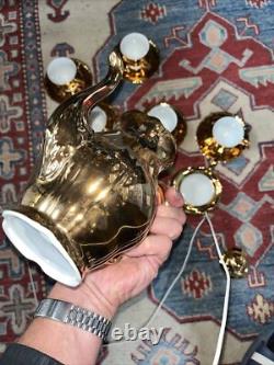 SERVICE À CAFÉ VINTAGE EN CHINE EPIAG AVEC BRILLANCE D'OR X6 Tchécoslovaquie, Cruche, Sucrier