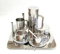 Sergio Asti Vintage 70 Pour ICM Italie Postmoderne Inox Expresso Set
