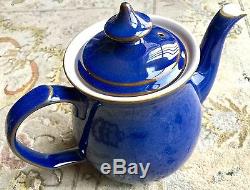 Service À Café Vintage Avec 13 Potions En Grès Anglais Denby Imperial Blue