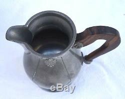 Service À Café Vintage En Etain, France, Manche En Palissandre Etain De Paris