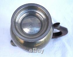 Service À Café Vintage En Etain, France, Manche En Palissandre Etain De Paris