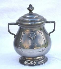 Service À Café Vintage En Etain, France, Manche En Palissandre Etain De Paris