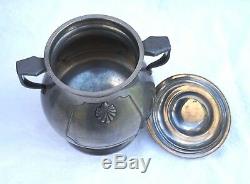 Service À Café Vintage En Etain, France, Manche En Palissandre Etain De Paris