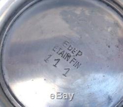 Service À Café Vintage En Etain, France, Manche En Palissandre Etain De Paris