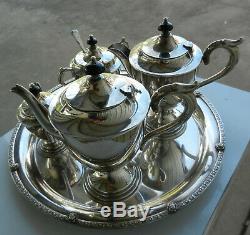 Service À Thé / Café Vintage 5 Pièces Paramount Triple Silver Plate Epns