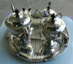 Service À Thé / Café Vintage 5 Pièces Paramount Triple Silver Plate Epns