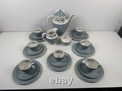 Service à café 24 pièces Vintage Royal Doulton T. C. 1010 Rose Elegans pour 7 personnes
