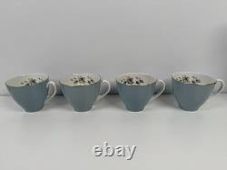 Service à café 24 pièces Vintage Royal Doulton T. C. 1010 Rose Elegans pour 7 personnes