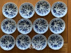 Service à café Demitasse Vintage Blue Danube Japan Blue Onion pour 12 personnes (37 pièces)