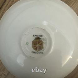 Service à café Empire Art déco des années 1930 LILAC TIME (13 pièces) chintz demitasse