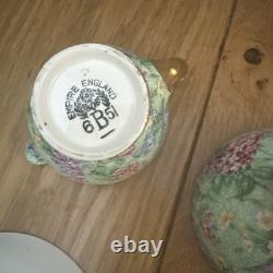 Service à café Empire Art déco des années 1930 LILAC TIME (13 pièces) chintz demitasse