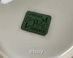 Service à café Limoges vintage des années 1920, blanc et or, 10 couverts plus extras