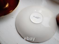 Service à café Rouge Royale Carltonware vintage de 15 pièces