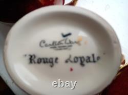 Service à café Rouge Royale Carltonware vintage de 15 pièces