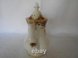 Service à café Royal Albert Old Country Roses 17 pièces pour 6 avec cafetière, très bon état