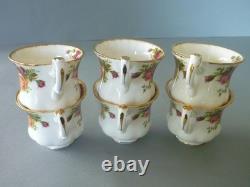 Service à café Royal Albert Old Country Roses 22 pièces, trio théière, assiette, pichet, bol