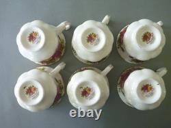 Service à café Royal Albert Old Country Roses 22 pièces: vieille théière, trio, assiette, pichet, bol