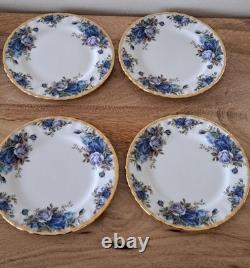 Service à café Royal Albert vintage Moonlight Rose, 22 pièces, comprenant une cafetière, très bon état