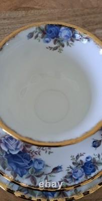 Service à café Royal Albert vintage Moonlight Rose, 22 pièces, comprenant une cafetière, très bon état