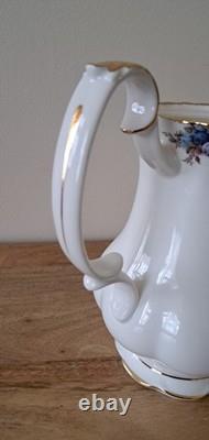 Service à café Royal Albert vintage Moonlight Rose, 22 pièces, comprenant une cafetière, très bon état