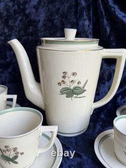 Service à café Royal Copenhagen 881 en porcelaine danoise, tasses, soucoupes, théière, vintage