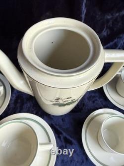 Service à café Royal Copenhagen 881 en porcelaine danoise, tasses, soucoupes, théière, vintage