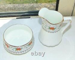 Service à café Royal Doulton Fine China H3746 Cobwebs 15 pièces avec cafetière, tasses et soucoupes